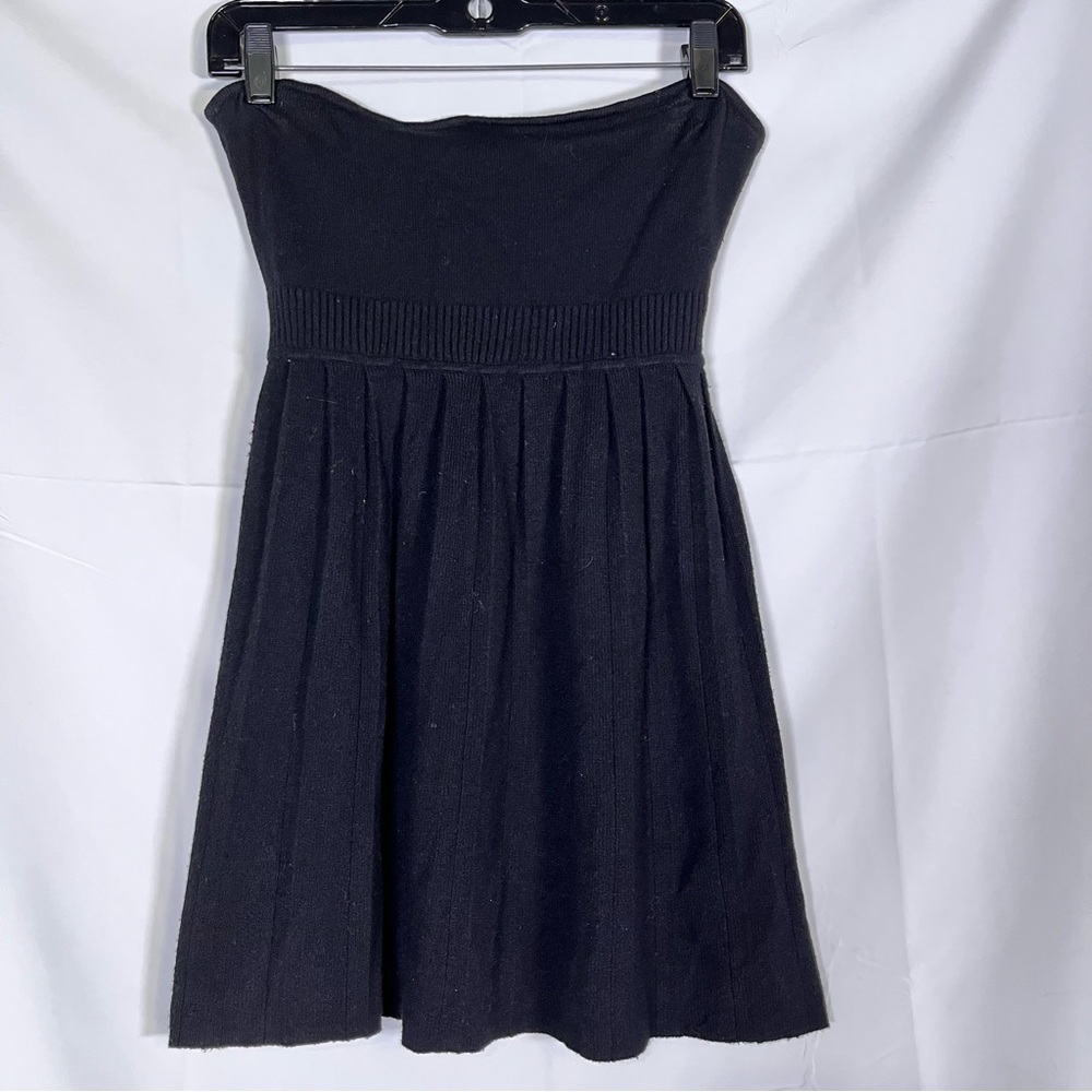 Rare Vintage Y2K Guess Sweater Knit Tunic Dress Strapless Back Tie Grunge S